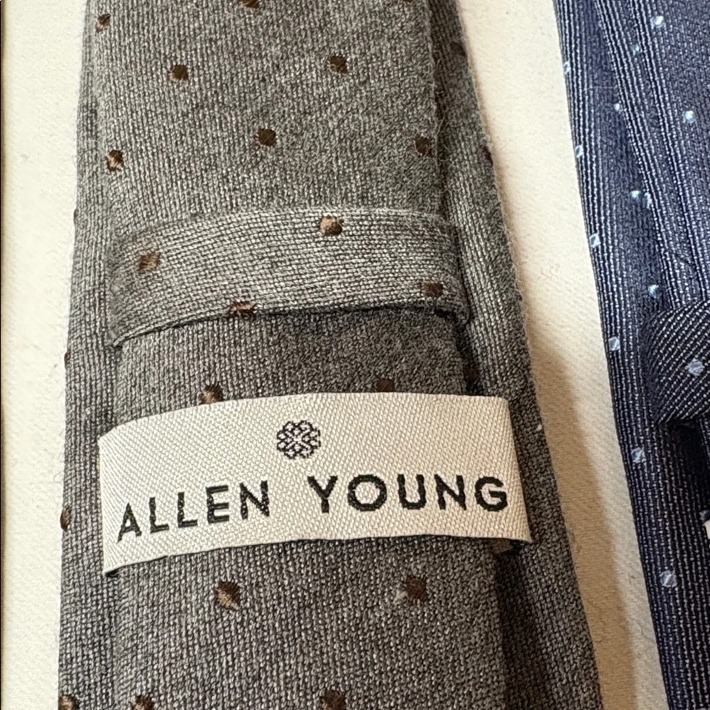 Allen Young, Bespoke, Louis Quatorze Lot Silk and Cotton Narrow Ties